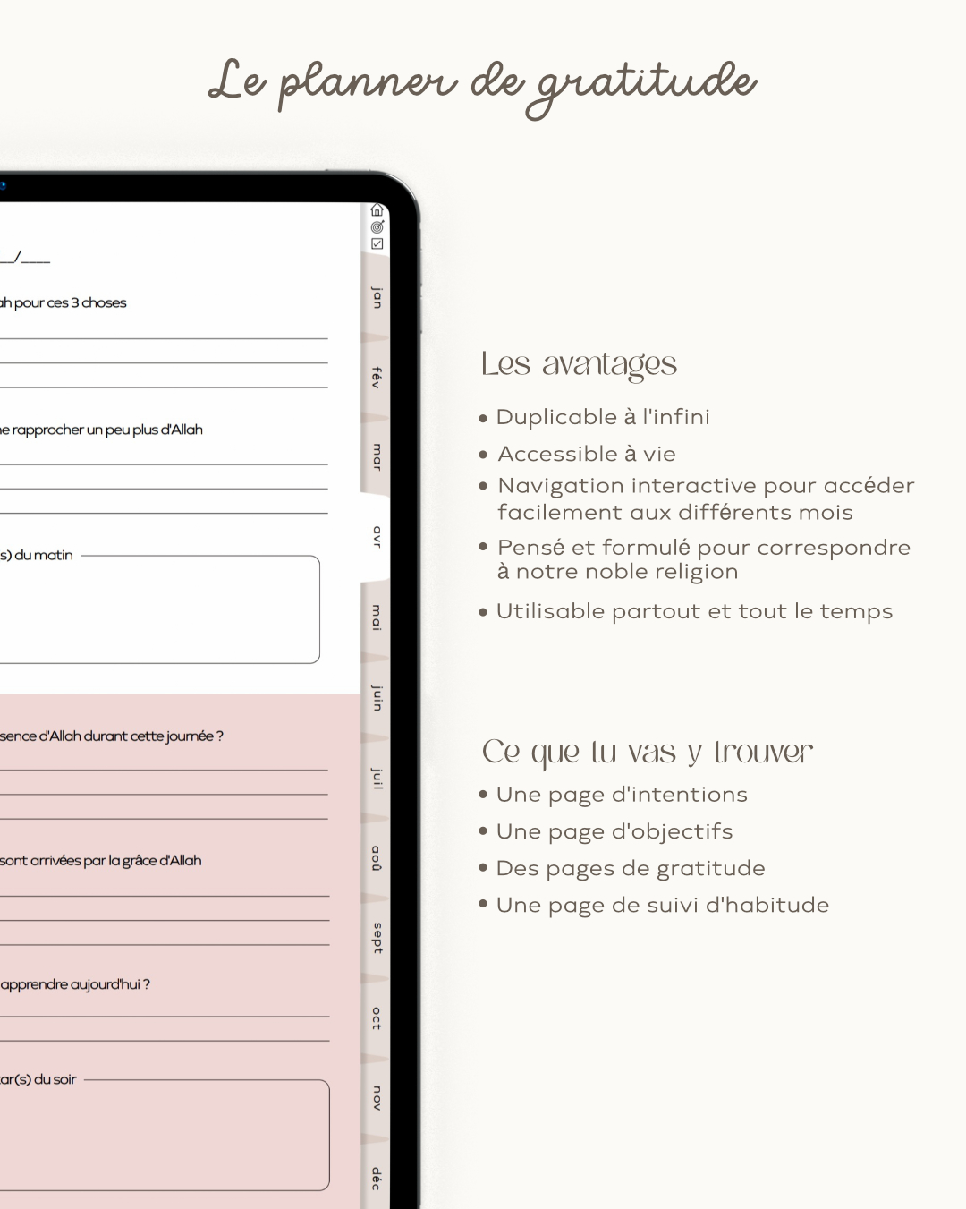 planner digital, digital planner, planner digital islamique, muslim digital planner, planner digital islamique pour femmes musulmanes, planner digital de notes religieuses, planner digital religieux, islam, ramadan planner, planner ramadan, planner de gratitude, gratitude planner, planner digital de gratitude, planner digital islamique de gratitude, gratitude, gratitude islamique