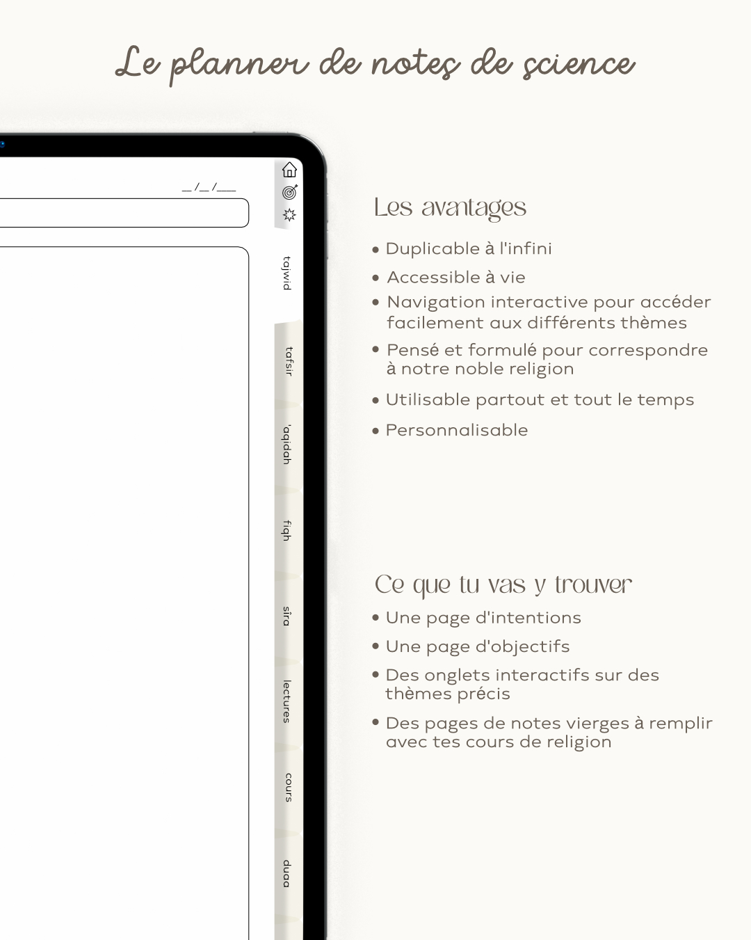 planner digital, digital planner, planner digital islamique, muslim digital planner, planner digital islamique pour femmes musulmanes, planner digital de notes religieuses, planner digital religieux, islam, ramadan planner, planner ramadan, 3ilm planner, planner de science religieuses